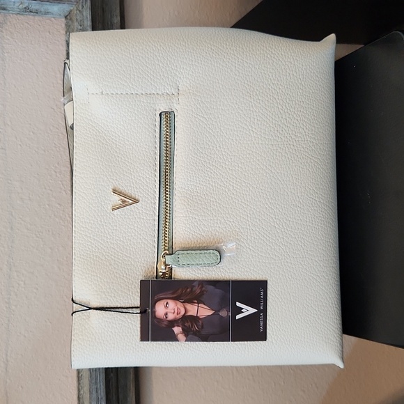 NWT Vanessa Williams Bone/Mint Tote Bag and Wallet Set - Picture 4 of 8